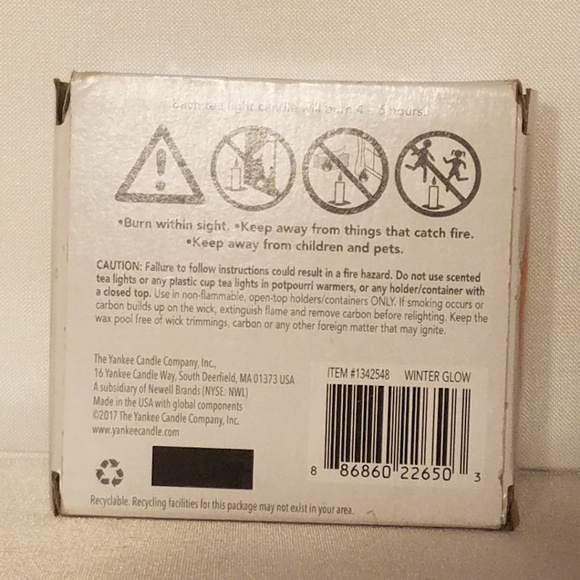 Yankee Candle Tea Lights Winter Glow Box of 12 - Picture 3 of 3
